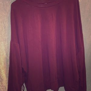 Fabletics XL Maroon Longsleve Pullover